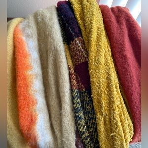 5 individual winter scarves